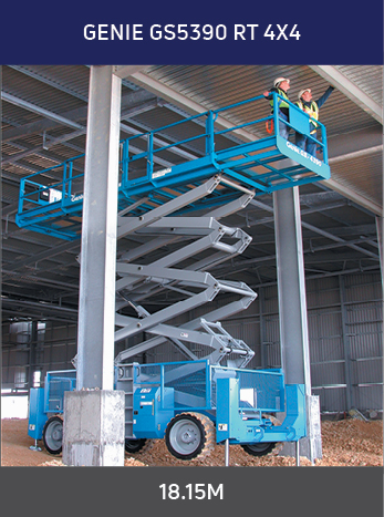 4×4 diesel scissor lift — high reach
