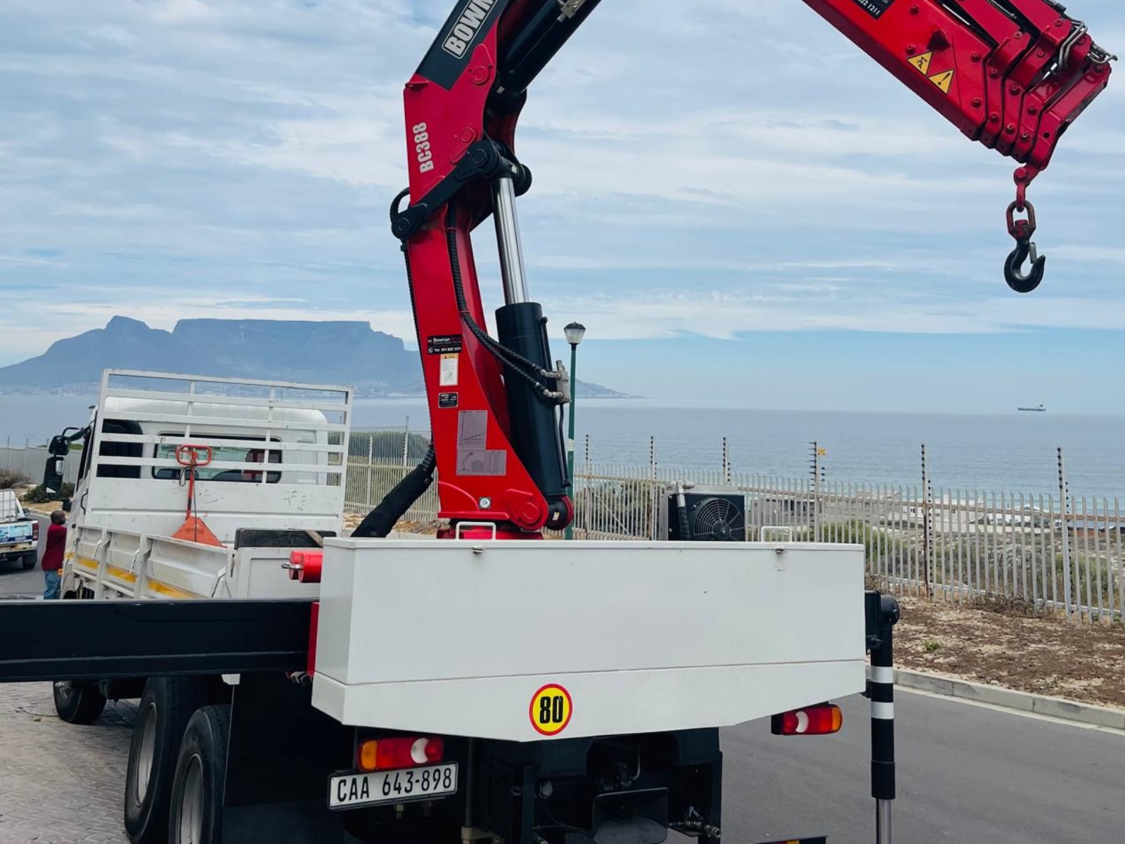 Mobile crane on a Cape Town industrial site — typical Western Cape lift