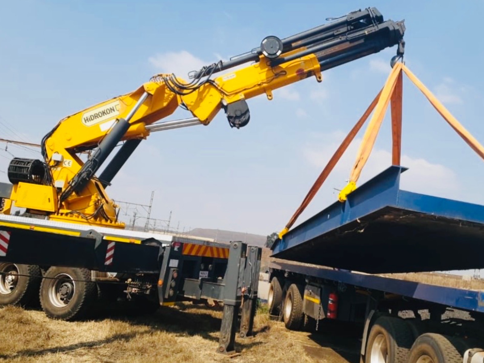 Mobile crane on a Mpumalanga industrial site — Highveld coal corridor